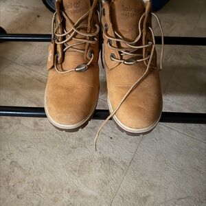 Timberland Wheat Tan Lace-Up Waterproof Work Boots